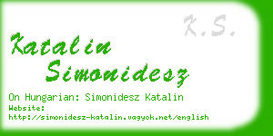 katalin simonidesz business card